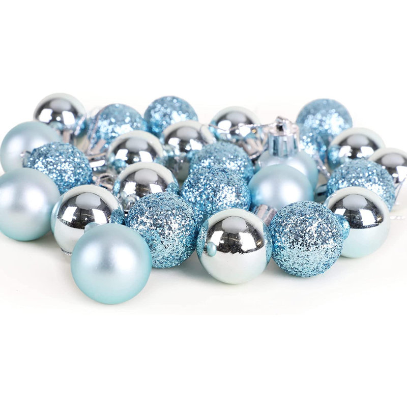 Polyvinyl Chloride (PVC) Bauble, Blue, 3cm H x 3cm W x 3cm D