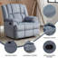 Fauteuil inclinable manuel avec chaise berçante et pivotante en tissu pour le salon-596155247