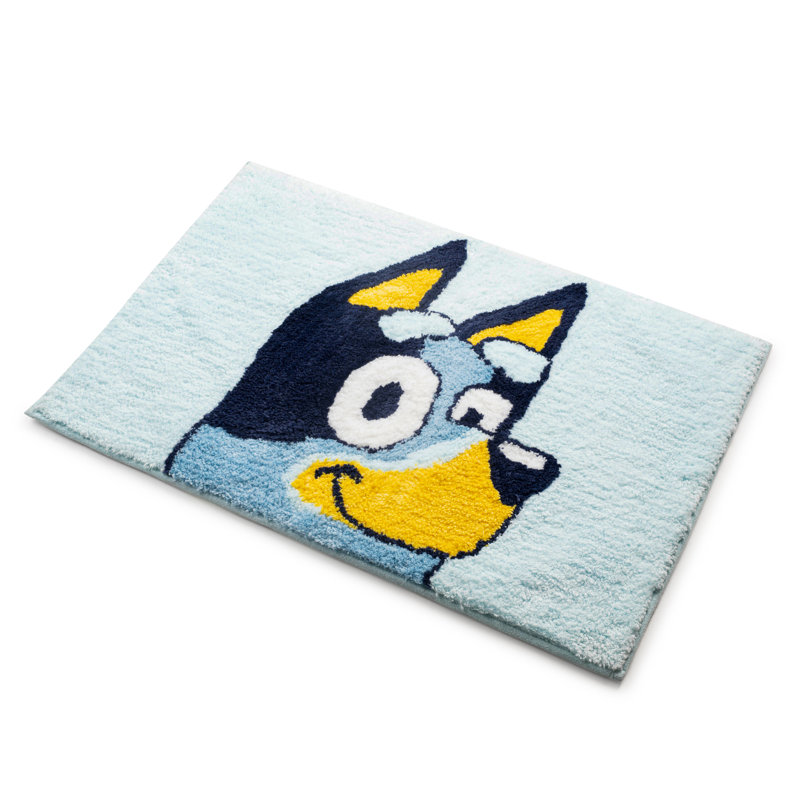 Tapis bleu touffeté