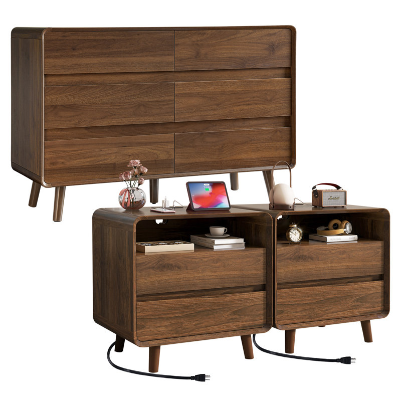 Ensemble de 2 tables de chevet Modern