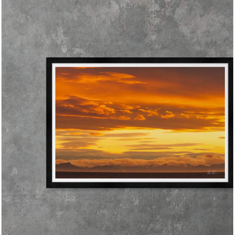 Orange Sunset On The Horizon - Photographie de cadre photo