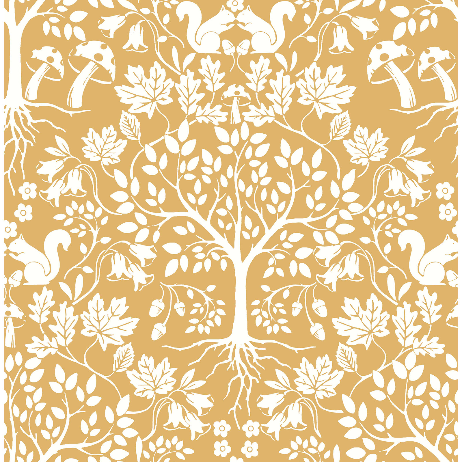 Aimon Floral Wallpaper, Yellow