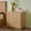 Ensemble de 3 tiroirs 2 pièces, commode à vagues 27,5 po, table de chevet, tiroir en bois