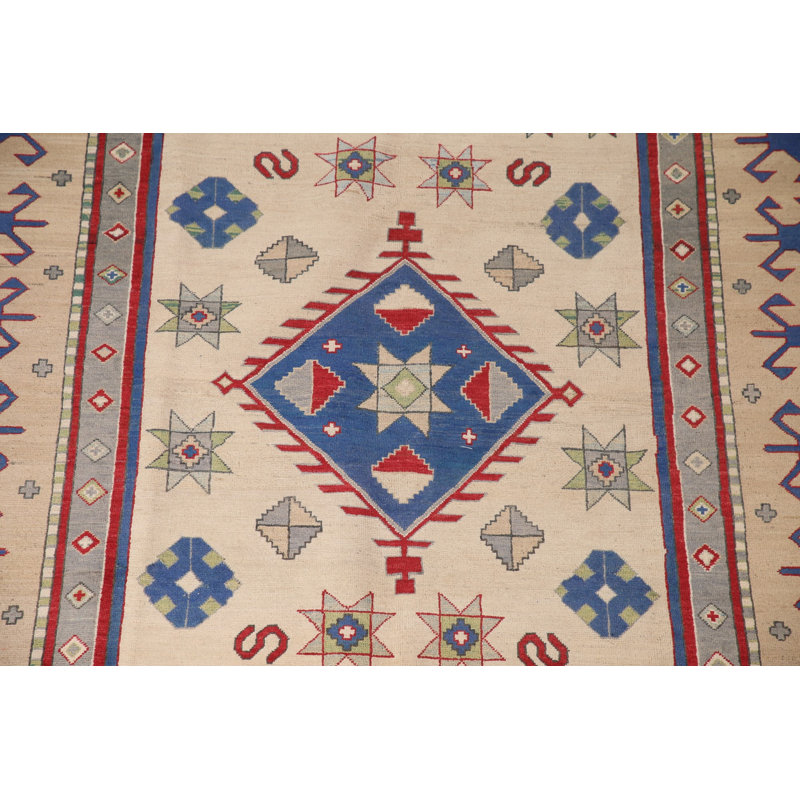 Handmade Kazak Oriental Area Rug 10