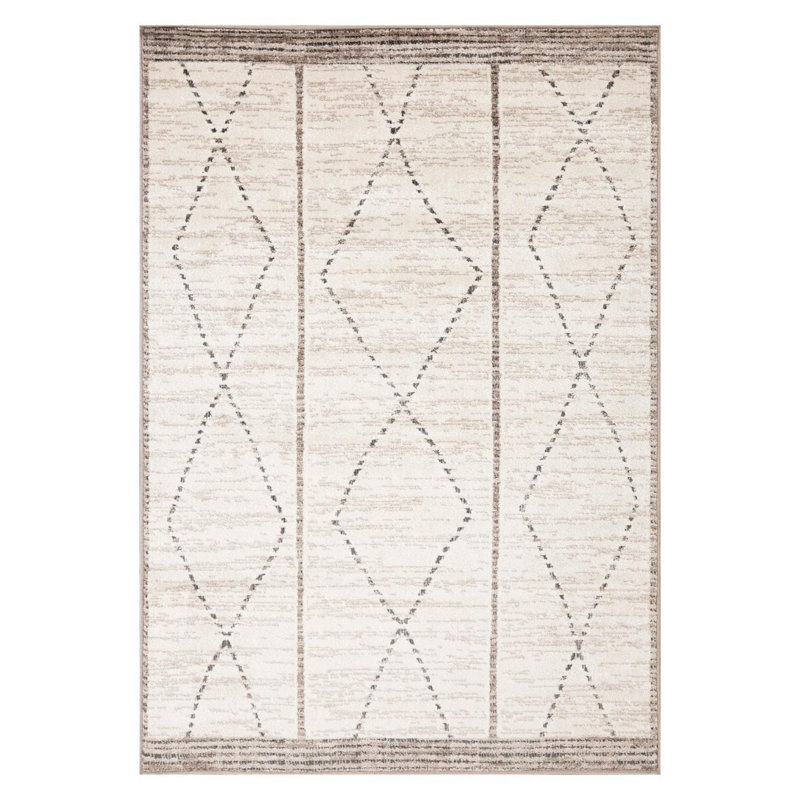 Tapis marocain à losanges, 5 x 7