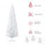 Arbre de Noël artificiel 6 pi avec arbre de Noël mince 6 pi avec 390 branches réalistes et support en plastique