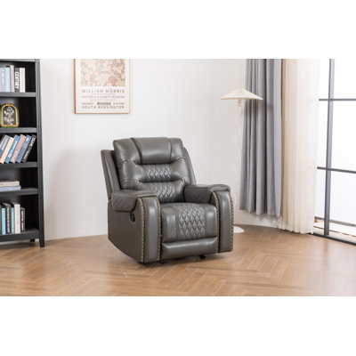 Ilyia Vegan Leather Rocker Recliner