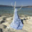 Luxueuse serviette de plage 100% coton Fouta, 35,4 po x 66,9 po | Hautement absorbant, doux et durable, 7,6 oz / pied carré | Lavable à la machine à 86-104 ° F, élégant design bleu | Parfait pour la plage, la piscine ou le spa-102472900