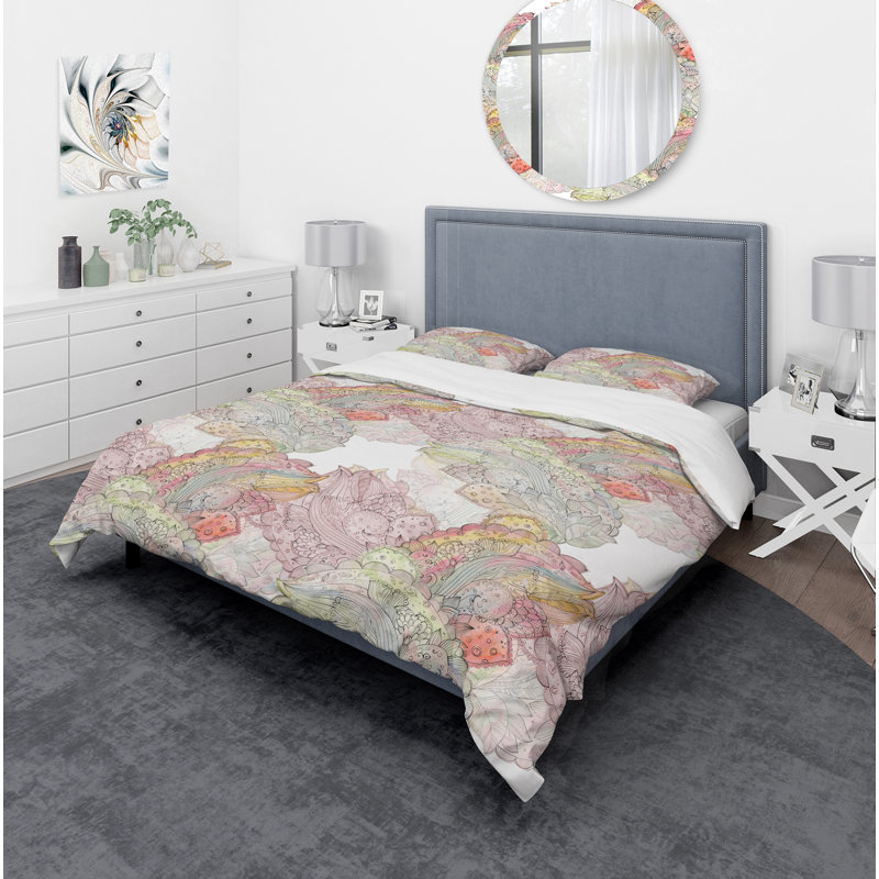 Ensemble de housse de couette bohème et éclectique, Housse de couette très grand + 2 taies décoratives