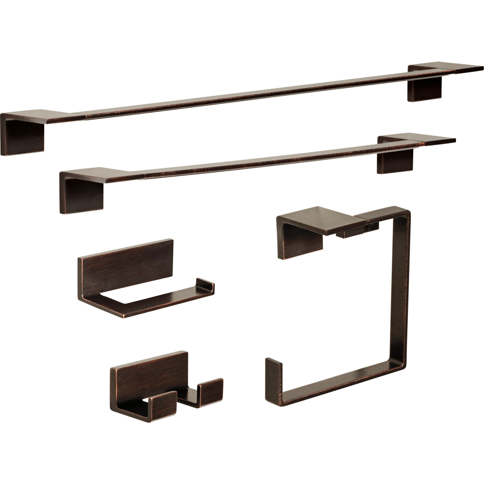 Vero 24" Wall-Mounted Towel Bar, Venetian Bronze