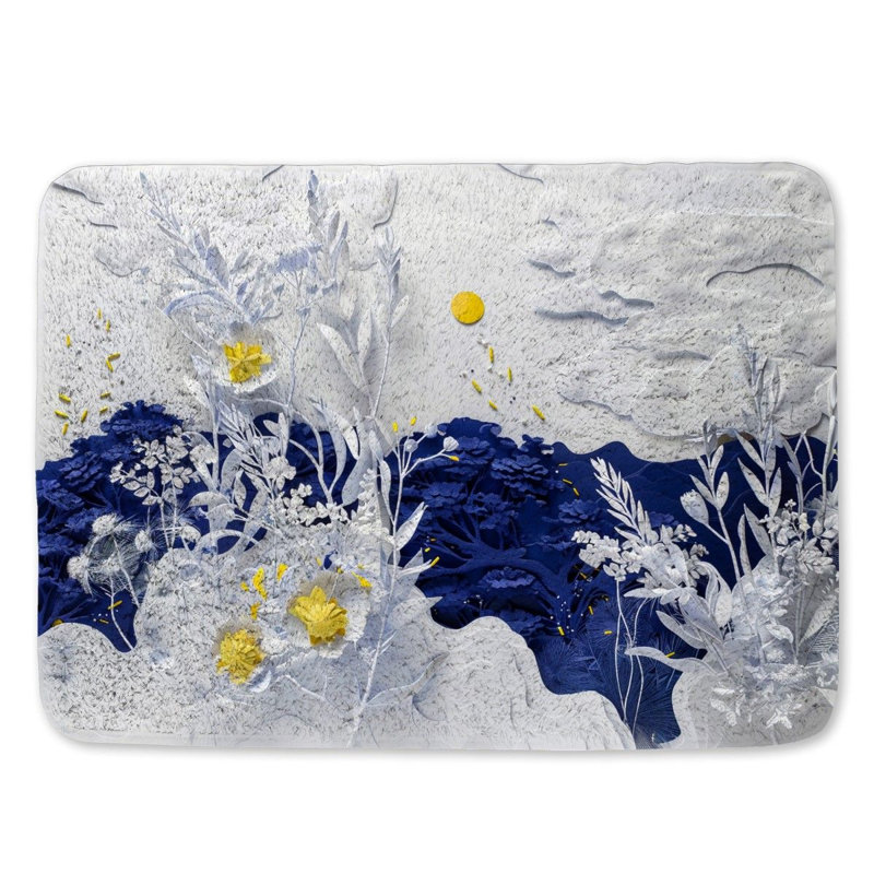Tapis de bain Floral Dimension, L 17 po x L 24 po