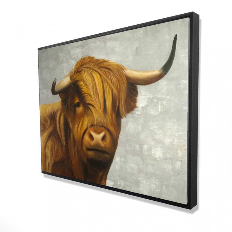 Highland Cattle Print On Canvas