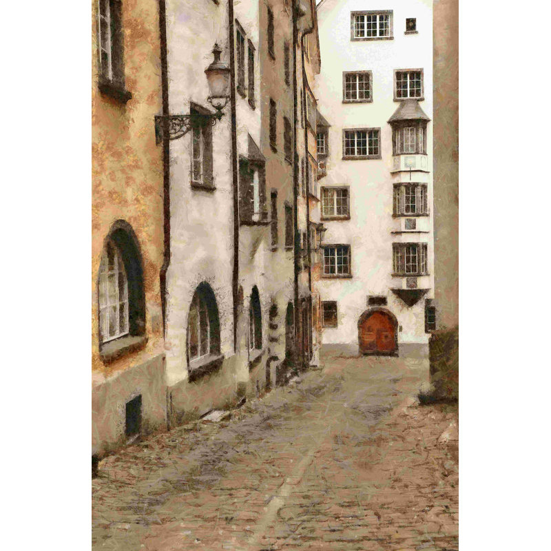 Painted Neutral City Street, H 18 po x l 12 po