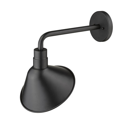 Luminaire de grange d'extérieur à 1 ampoule noir mat Dimitrious