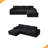 114.5'Modern Corduroy Modular Foam Sofa, Recliner Seat Reversible Sofa, 2-In-1 Sofa With Recliner And L-Shaped Sofa Combination With Three Cushion Neck Pillow Combination And Two Throw Pillows-1340116636
