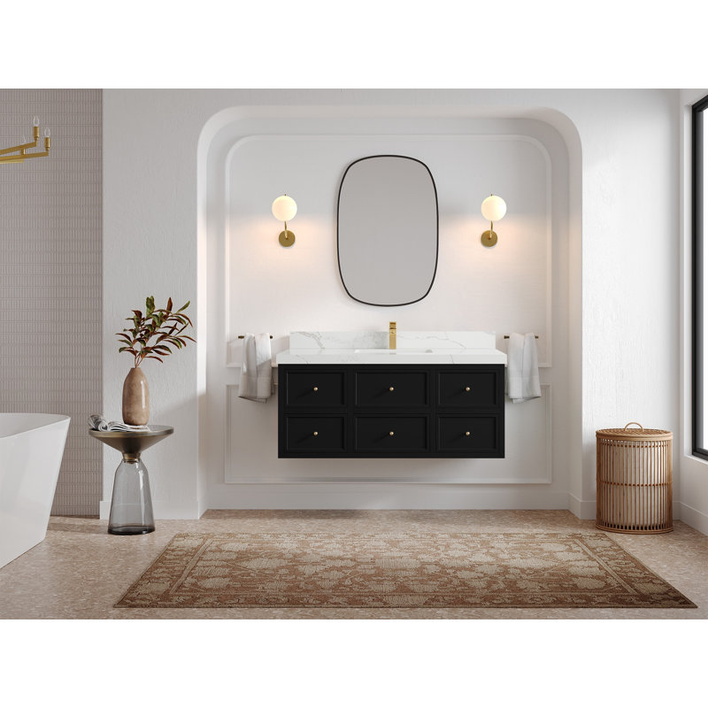 Meuble-lavabo simple 48 po Roswell, Calacatta Laza