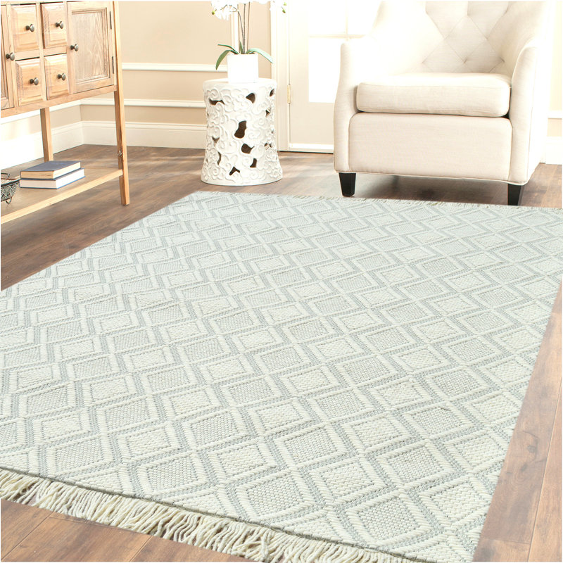 Mckoy Wool Geometric Indoor Rug, Rectangle 9' x 12'
