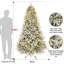 Arbre de Noël en PE / PVC floqué pré-éclairé, lumières DEL, base en métal-626547515