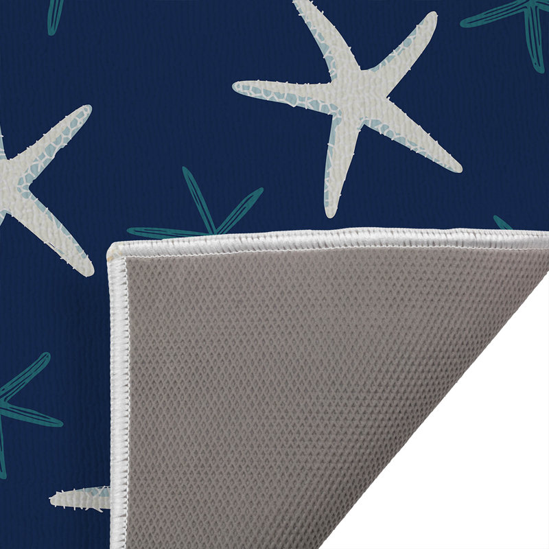 Tapis de bain Starfish, Single- 24" L x 17" W, Marine