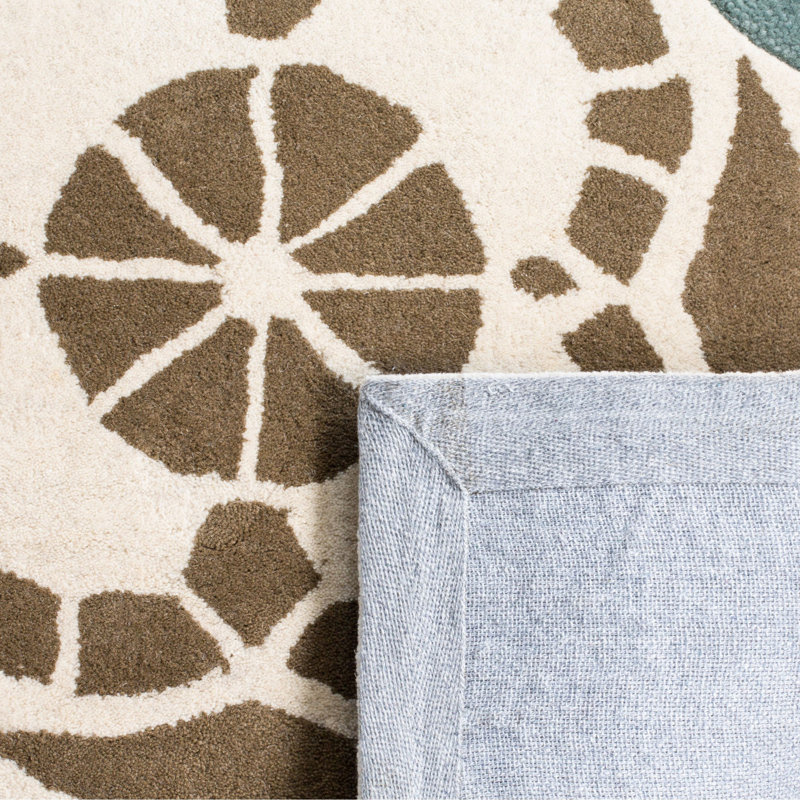 Charlee Hand Tufted Wool Floral Rug, Rectangle 3' x 5'