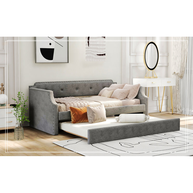 Upholstered Daybed With Trundle