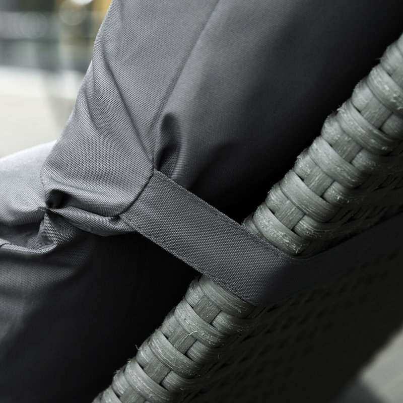 Outdoor Seat Cushion Set, Dark Grey