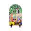 Armoire arquée avec tablettes et portes d'art