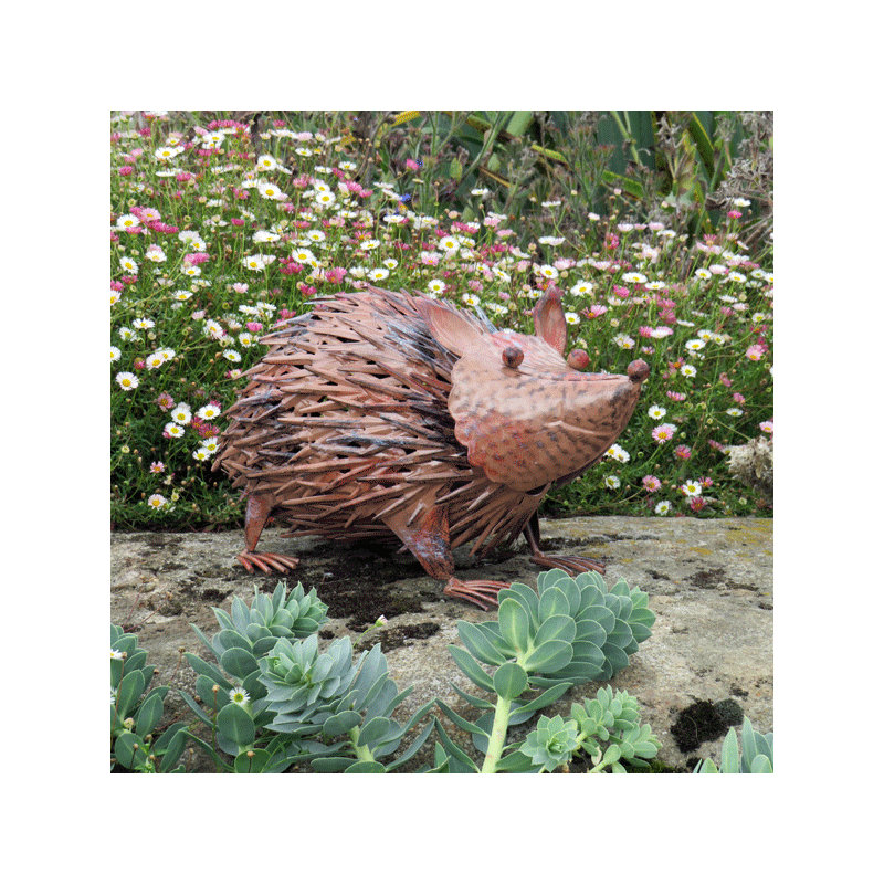 Metal Garden Anglo Hedgehog Statue