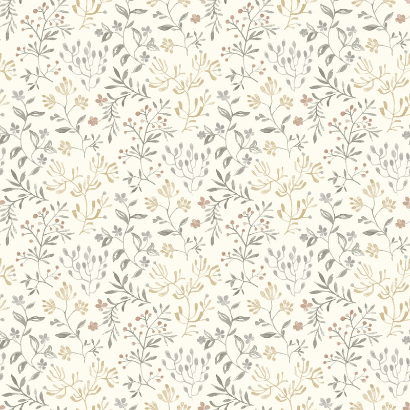 Sirène pré-roulée double rouleau floral, Gris