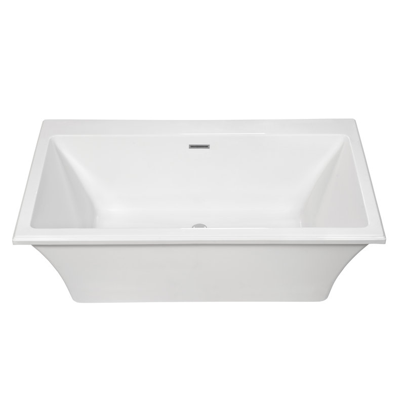 MTI Solutions 65.75" Freestanding Air Bathtub, White