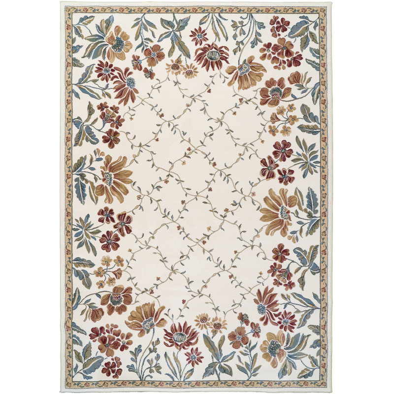 Angie Floral Indoor Rug, Rectangle 9'2" x 12'10"