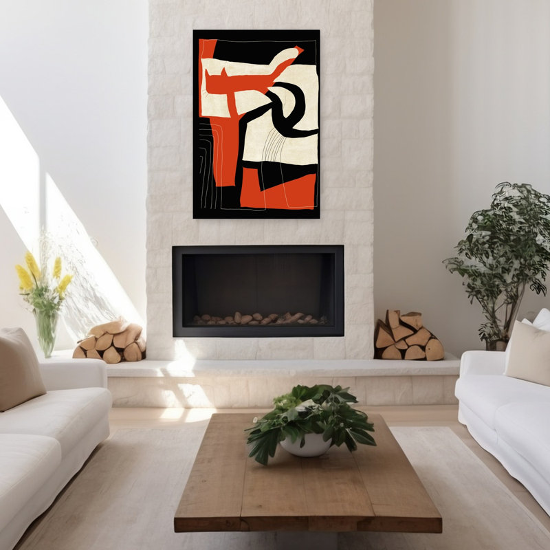 «The Loose Cat», art contemporain abstrait, H 48 po x l 32 po
