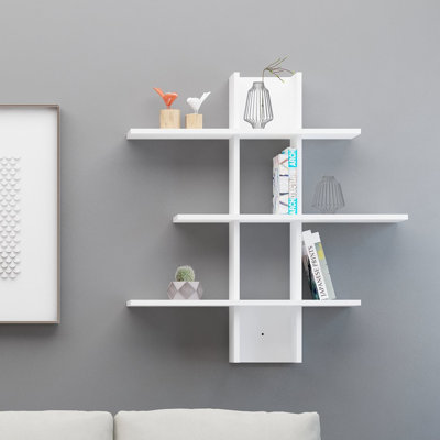 Tablette décorative 3 pièces avec tablettes réglables Abdalmalik