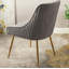 Chaise moderne en velours avec silhouette profilée et revêtement de soutien-1137545631