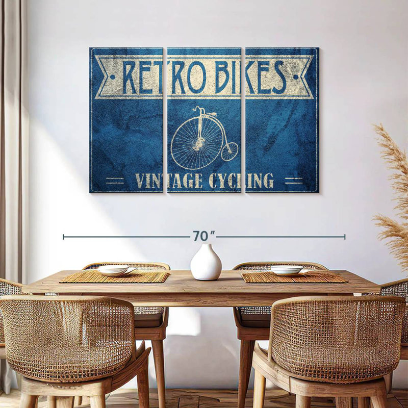Mehar Retro Bikes Typography, 36" H x 57" W