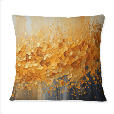 Coussin Golden Radiance I - Abstract Landscape
