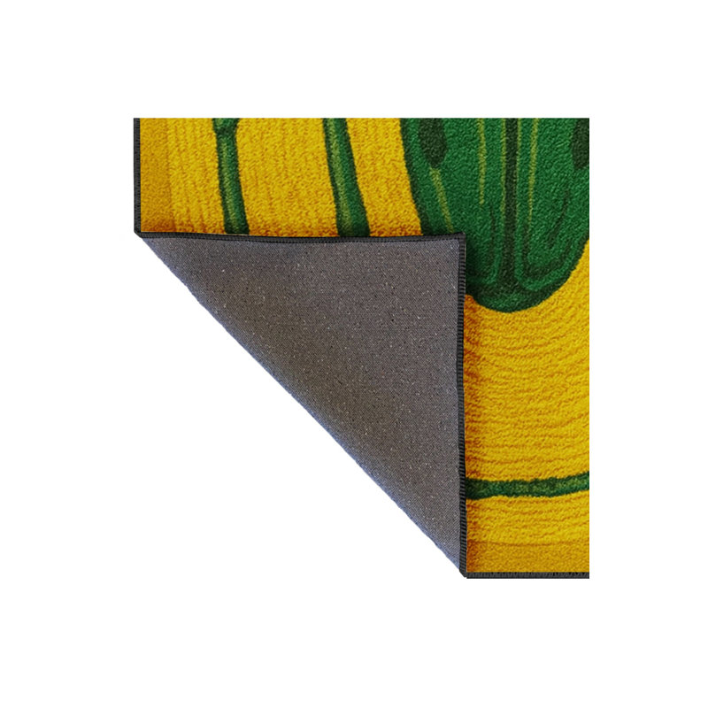 Tapis jaune tissé à envers lavable Mosso, 3'11" x 5'11"