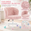 Chaise de bureau à domicile avec tissu en laine d'alpaga haut de gamme-1386789294