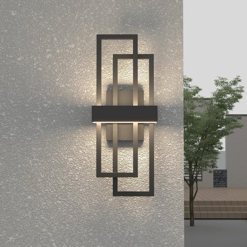 Almantas Wrought Iron Wall Light(Set Of 2), 20" H x 7.8" W x 4.5" D