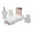 Wild Flower Rectangular Vanity Tray with Textured Handles in Polished Aluminum and Brass