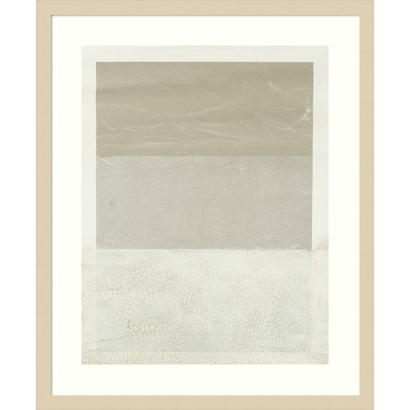«Cracked Parchment II» par Vanna Lam - impression encadrée, H 25 po x l 21 po, Brun