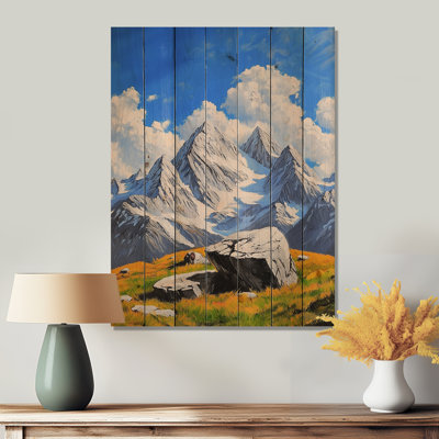 Rocky Mountain Majesty I - Colorado, paysage, impression sur bois blanc sur bois de pin naturel