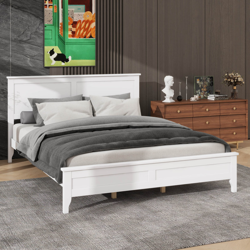 Queen Modern Timber-Constructed Platform Bed