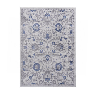 Blue / Silver / Oriental Area Rug