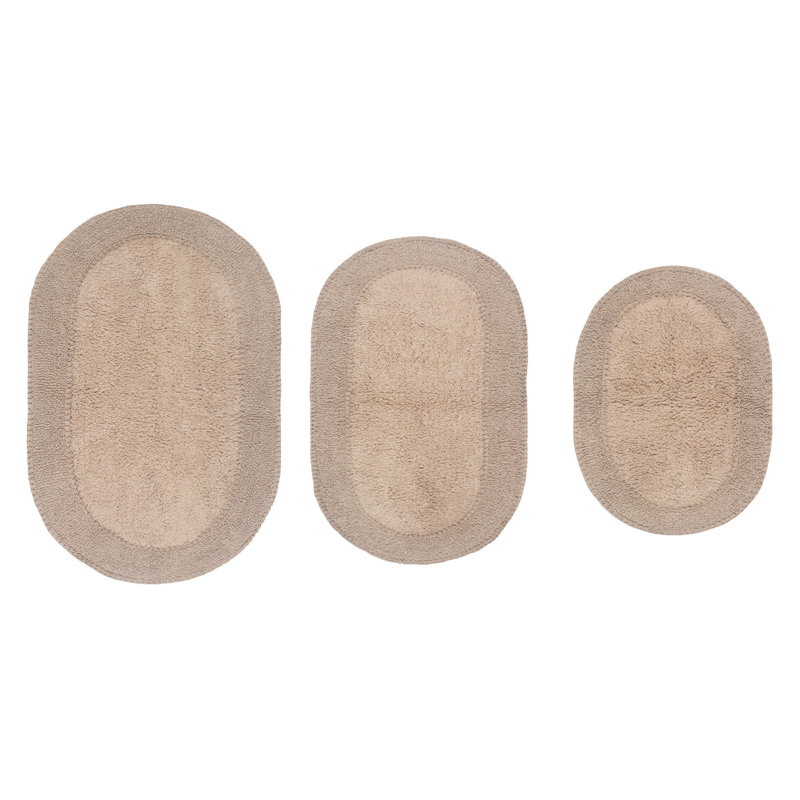 Ensemble de tapis pour salle de bain 100% coton Yashvi, Lin
