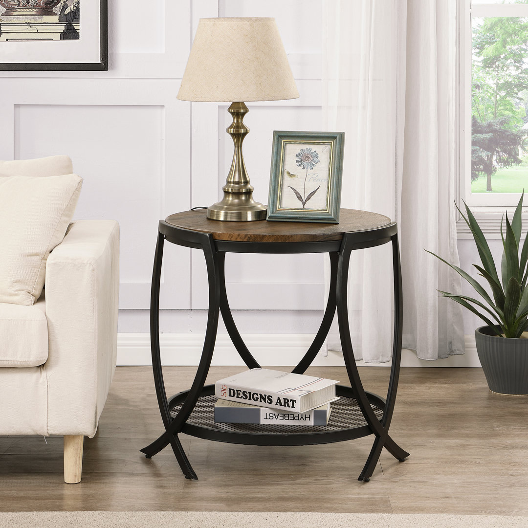 Aumiller Cross Legs End Table with Storage Zipcode Design™ Table Base 
