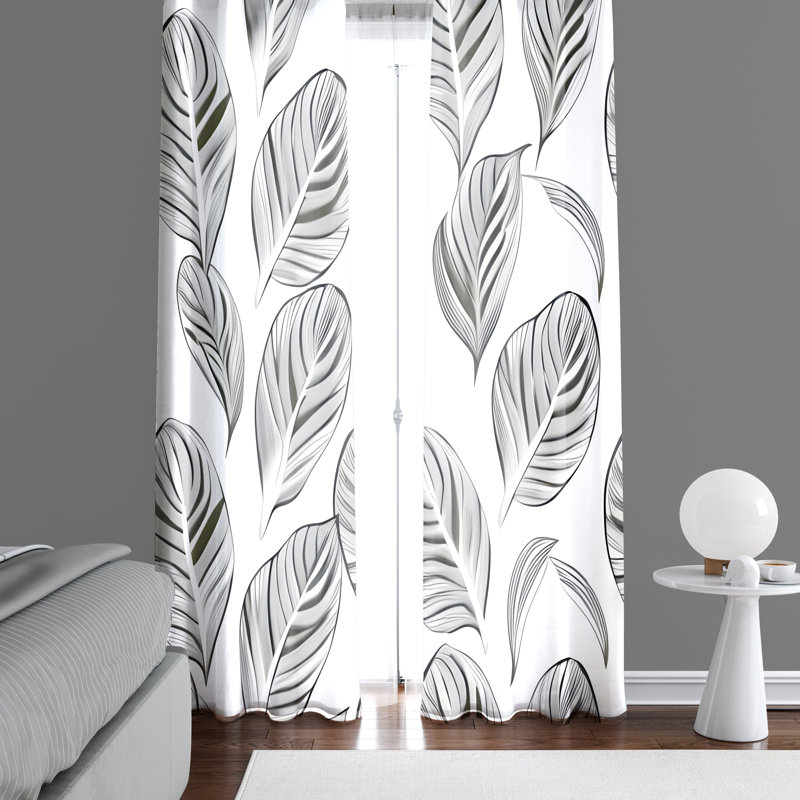 Brentlee Semi Sheer Curtain Pair, 56" W x 78" L