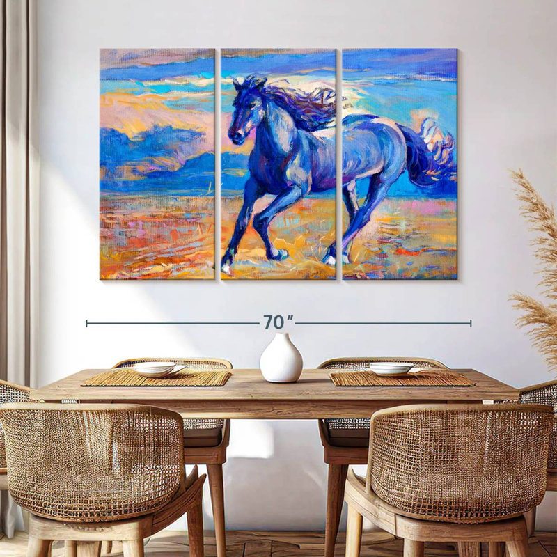 Blue Horse, 42" H x 65" W