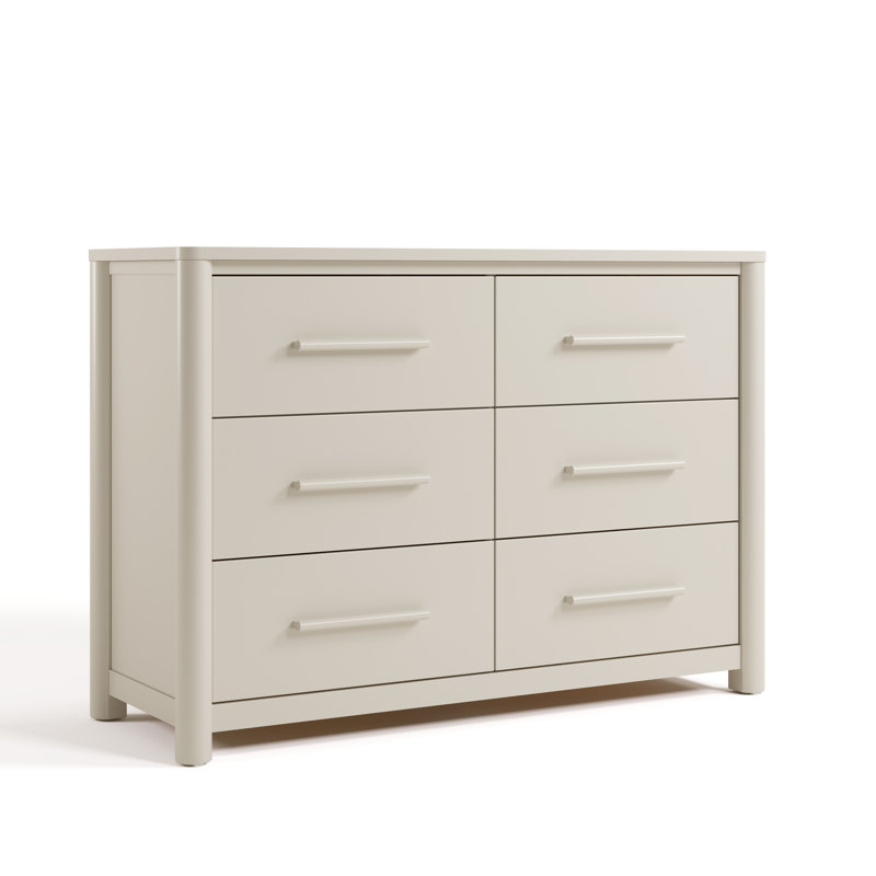 Commode 6 tiroirs Malta, Avoine givrée