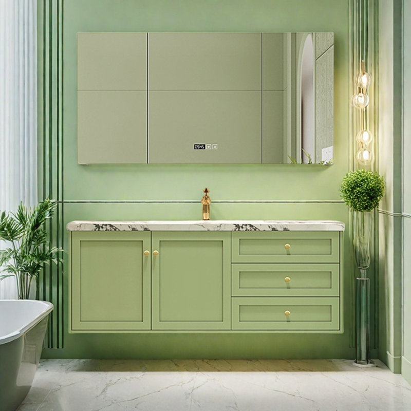 Armoire de salle de bain romantique française de style français, H 19,7 po x l 51,2 po x P 21,7 po